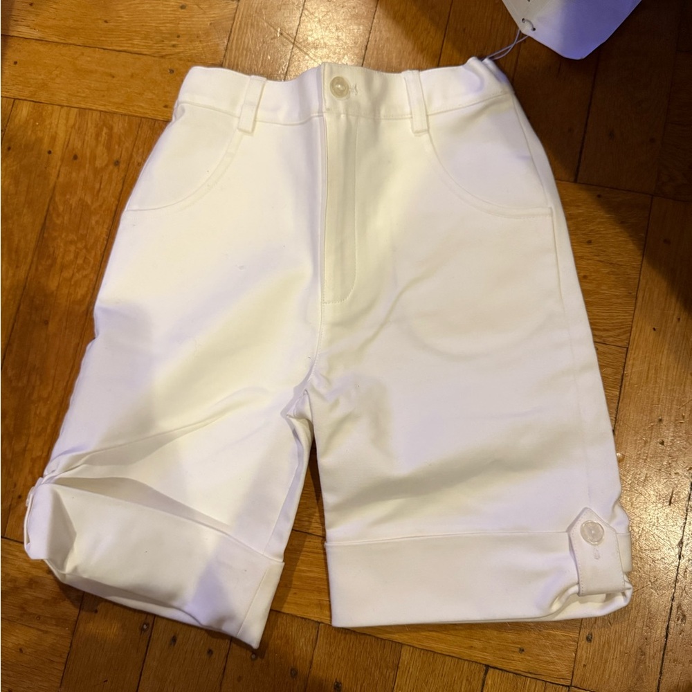 White Casual Cotton Bottoms